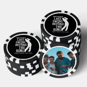 Laatste Swing Voor de Ring Golf Verloofde Favoriet Poker Chips