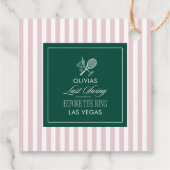 Laatste Swing Voor de Ring groene vrijgezellenfees Bedankjes Labels (Achterkant)