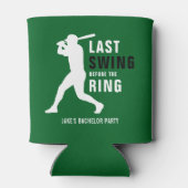 Laatste Swing Voor de Ring Honkbal Bachelor Party Blikjeskoeler (Achterkant)