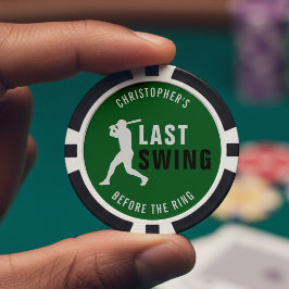 Laatste Swing Voor de Ring Honkbal Bachelor Party Poker Chips