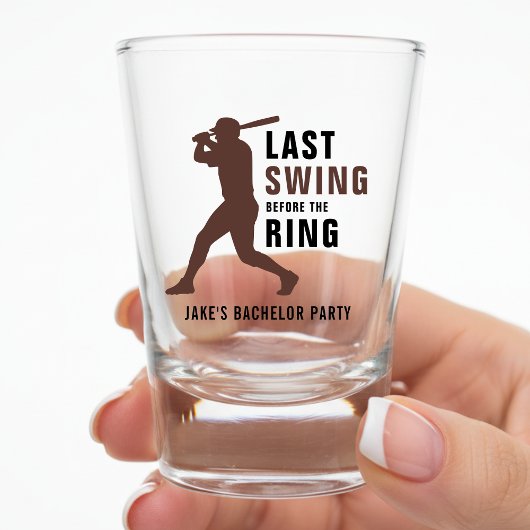 Laatste Swing Voor de Ring Honkbal Bachelor Party Shot Glas