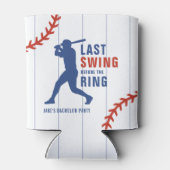 Laatste Swing Voor de Ring Honkbal Bachelorfeest Blikjeskoeler (Achterkant)