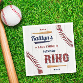 Laatste Swing Voor de Ring! Honkbal Bruidsdouche Servet