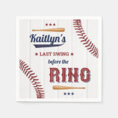 Laatste Swing Voor De Ring! Honkbal Bruidsfeest Servet (Voorkant)