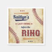 Laatste Swing Voor De Ring! Honkbal Bruidsfeest Servet (Voorkant)