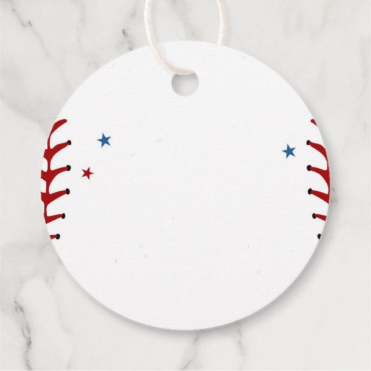 Laatste swing voor de ring honkbal vrijgezellenfee bedankjes labels (Achterkant)