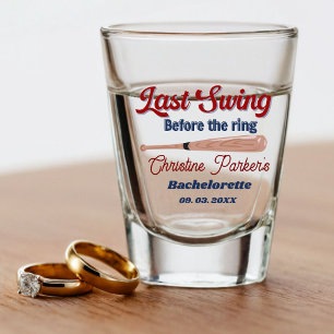 Laatste swing voor de ring honkbal vrijgezellenfee shot glas