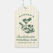Laatste Swing Voor De Ring Pickleball Bach Weekend Cadeaulabel (Achterkant)