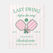 Laatste Swing Voor De Ring Pickleball Bach Weekend Fleece Deken (Voorkant)