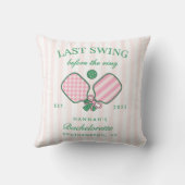 Laatste Swing Voor De Ring Pickleball Bach Weekend Kussen (Achterkant)