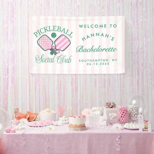 Laatste Swing Voor De Ring Pickleball Bach Weekend Spandoek (Feest)