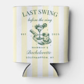 Laatste Swing Voor De Ring Pickleball Bachelorette Blikjeskoeler (Voorkant)