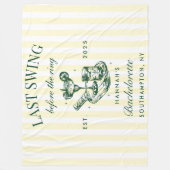 Laatste Swing Voor De Ring Pickleball Bachelorette Fleece Deken (Voorkant)