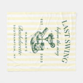 Laatste Swing Voor De Ring Pickleball Bachelorette Fleece Deken (Voorkant (Horizontaal))