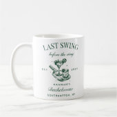 Laatste Swing Voor De Ring Pickleball Bachelorette Koffiemok (Links)