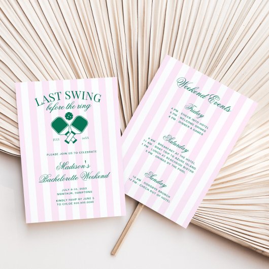 Laatste swing voor de ring Retro Pickleball Bach Kaart