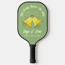 Laatste Swing Voor de Ring Sage en Crème Huwelijk Pickleball Paddle