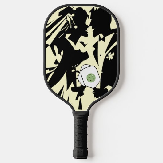 Laatste Swing Voor de Ring Sage en Crème Huwelijk Pickleball Paddle (Achterkant)