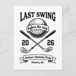 Laatste Swing Voor De Ring T-Shirt Funny Golf Briefkaart