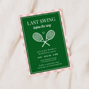 Laatste Swing Voor de Ring Tennis Bachelorette Kaart