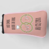 Laatste Swing Voor de Ring Trouwfeest Roze Golfheadcover (Voorkant)