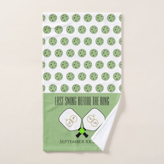 Laatste Swing Voor de Ring Trouwpickleball Wijshei Handdoek (Handdoek)