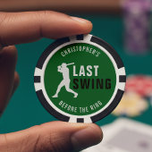Laatste Swing Voor de Trouw Baseball Bachelor Part Poker Chips