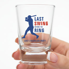 Laatste Swing Voor de Trouw Baseball Bachelorfeest Shot Glas