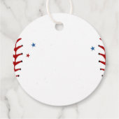 Laatste Swing voor de Trouw Baseball Bruidsfeestje Bedankjes Labels (Achterkant)