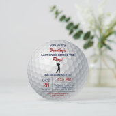 Laatste Swing Voor De Trouw Golf Bachelorfeest Kaart (Staand voorkant)