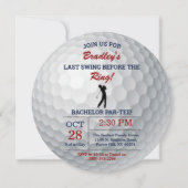 Laatste Swing Voor De Trouw Golf Bachelorfeest Kaart (Voorkant)