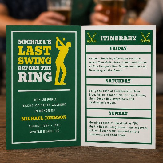Laatste Swing Voor de Trouw Uitnodiging voor Bache