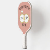 Laatste Swing Voor de Trouwfeest Bruid Ring Pickleball Paddle (Links)