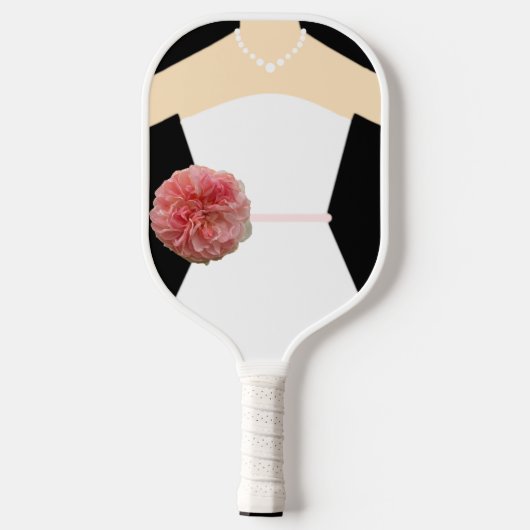 Laatste Swing Voor de Trouwfeest Bruid Ring Pickleball Paddle (Achterkant)