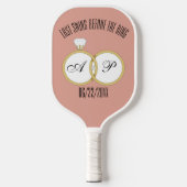 Laatste Swing Voor de Trouwfeest Bruid Ring Pickleball Paddle (Voorkant)
