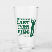 Laatste Swing Voor de Trouwring Bachelor Shotglas Glas (Voorkant)