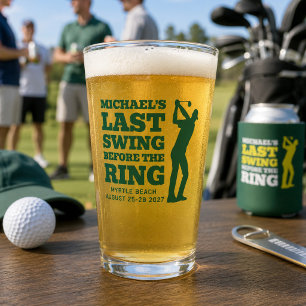 Laatste Swing Voor de Trouwring Bachelor Shotglas Glas