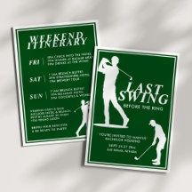 Laatste Swing Voor de Trouwring Golf Bachelor Week