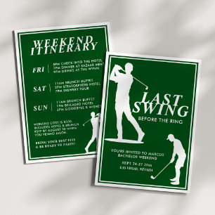 Laatste Swing Voor de Trouwring Golf Bachelor Week Kaart