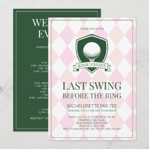 Laatste Swing Voor de Trouwring Golf Bachelorette  Kaart