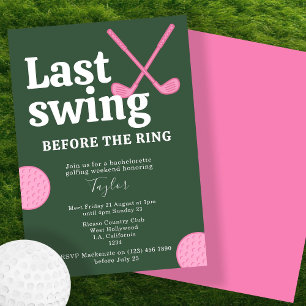 Laatste Swing Voor De Trouwring Golf Bachelorette Kaart