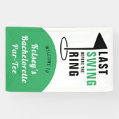 Laatste Swing Voor de Trouwring Golf Bachelorette Spandoek (Horizontaal)