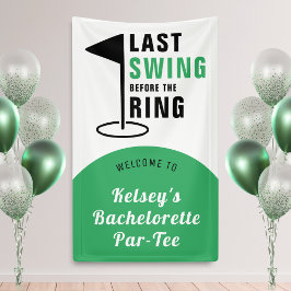 Laatste Swing Voor de Trouwring Golf Bachelorette  Spandoek