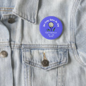 Laatste Swing Voor de Trouwring Golf Bruiloftsfees Ronde Button 5,7 Cm (In situ)