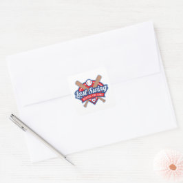Laatste Swing Voor de Trouwring Honkbal Bachelorfe Vierkante Sticker