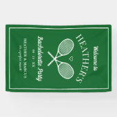 Laatste Swing Voor de Trouwring Tennis Bachelorett Spandoek (Horizontaal)