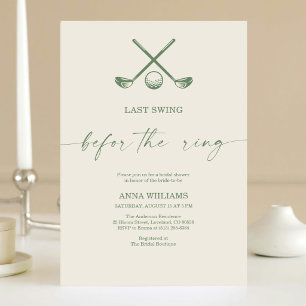 Laatste Swing Voor de Trouwring Trouwfeest Borrel Kaart