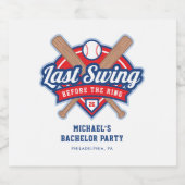 Laatste Swing Voor de Trouwring Verloofde Feestje Bier Etiket (Enkel label)