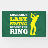 Laatste Swing Voor de Trouwring Verlovingsfeest Ba Spandoek (Horizontaal)