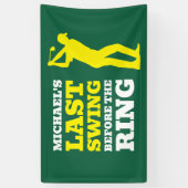 Laatste Swing Voor de Trouwring Verlovingsfeest Ba Spandoek (Verticaal)